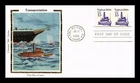 US COVER TUGBOAT TRANSPORTATION SERIES FDC COLORANO SILK CACHET