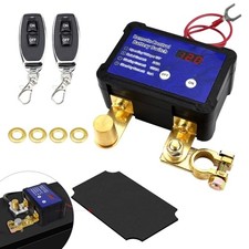 240A Remote Battery Disconnect Switch, 12V DC Voltmeter, RV Side Post Battery