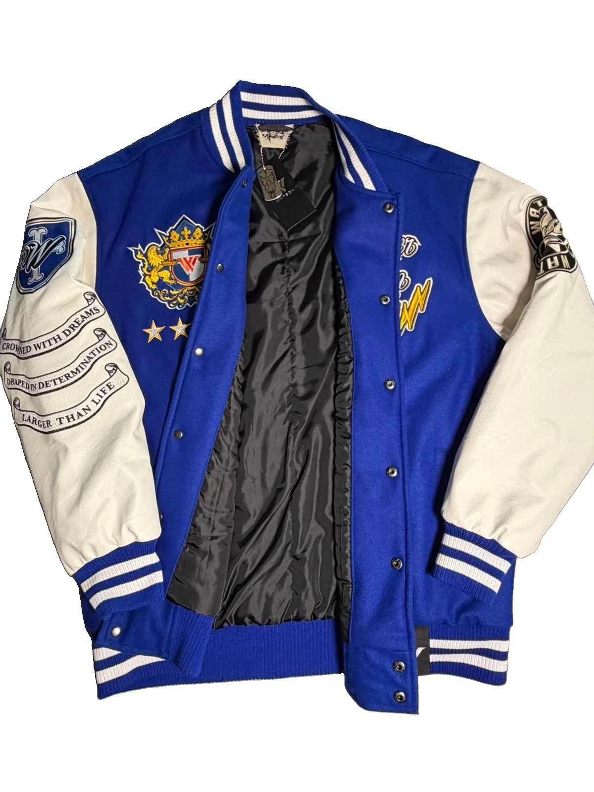 Watson Larger Than Life Varsity Jacket XL New With Tags Blue Letterman Coat - product detail image 14