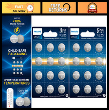 CR2032 Lithium Coin Batteries 24 Pack - 3V Replacement for Key Fobs, Watches, Ai
