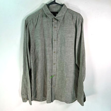 Banana Republic Mens Long Sleeves Button Front Gray Shirt Size Large 16-16 1/2