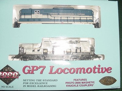 HO Proto 2000  GP7 R F & P  appears to have a DCC plug  NIB