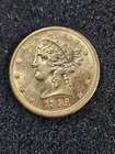 🌟 1885-P Liberty Head Gold $5 Half-Eagle US Coin AU