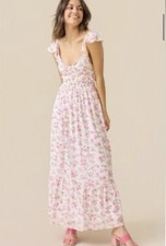 Altar d State Floral Ivory Maxi Dress Size Medium NWT