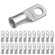 SELTERM 25pcs 2 AWG 5/16" Stud Marine Grade Tinned Copper Battery Cable Lugs, 2
