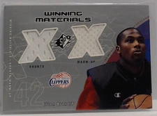 2002 UPPER DECK WINNING MATERIALS ELTON BRAND JERSEY #EB-W CLIPPERS MSK