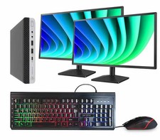 HP ProDesk 600G4 Mini Intel Core i5 16GB RAM 500GB SSD Dual i5-8500T