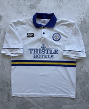 LEEDS UNITED 1993 1994 1995 HOME FOOTBALL SHIRT SOCCER JERSEY ASICS sz L MEN