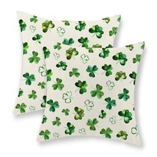 St Patricks Day Pillow Covers 18x18 Inch Set of 2, 18" x 18" Pack of 2 Green5
