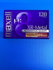 New Maxwell Hi8 XR- Metal 120 Professional Quality Videotape- NEW /Factory Seal