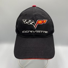 Chevy Corvette Car Racing Adjustable Strapback Hat Cap Black
