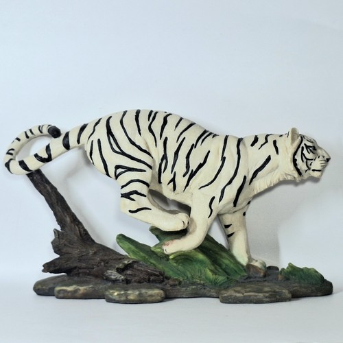 DWK 2008 White Bengal Tiger Realistic Resin Statue Figurine 16" - FREE SHIPPING