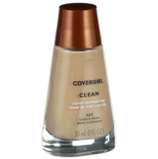 NEW COVERGIRL Clean Liquid Foundation 130 Classic Beige Lightweight 1oz