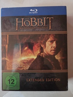 DER HOBBIT - DIE SPIELFILM TRILOGIE - EXTENDED EDITION - BLURAY; NEU OVP - Bild 1 von 4
