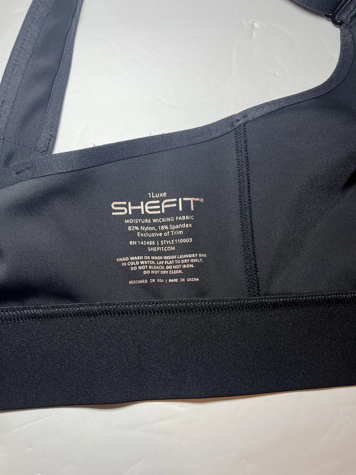 Shefit Women's Flex Sports Bra 1Luxe Black/copper, Adjustable Straps - Image 4 of 4