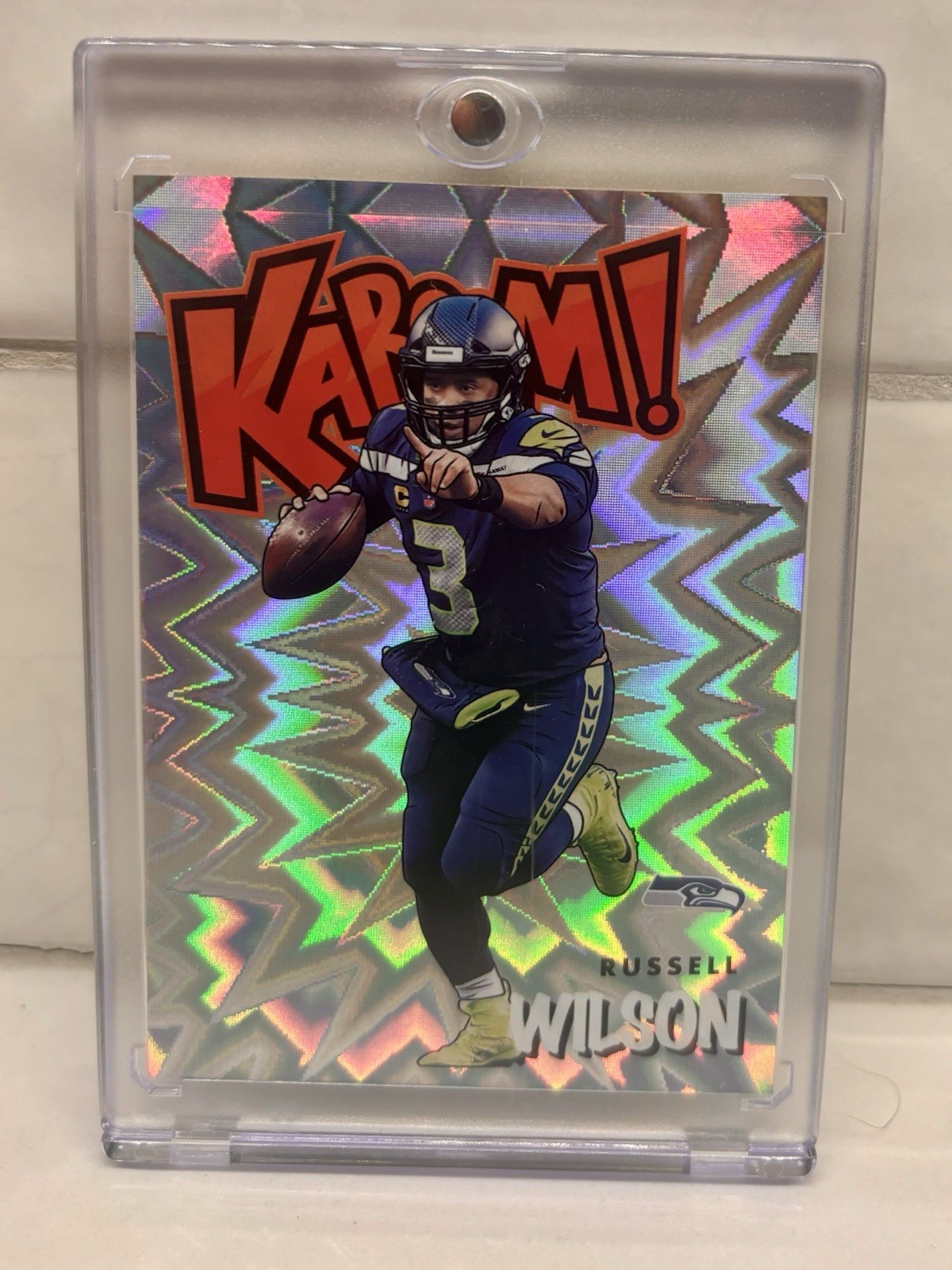 2021 PANINI ABSOLUTE RUSSELL WILSON KABOOM! SSP #K18 SEAHAWKS LEGEND 🔥🔥