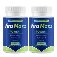 (2 Pack) Vira Maxx Power, ViraMaxx for Men to Enhancement Support Health Stamina
