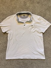 Ted Baker Polo Shirt White Mens L 4 Short Sleeve Golf Outdoor Casual Adult