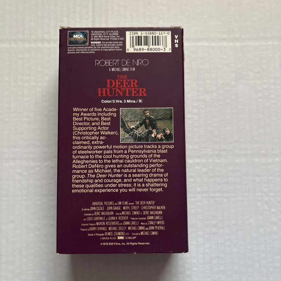 The Deer Hunter VHS 1978-1991 Release 2 Tape Set Robert Deniro Robert de Niro - Image 2 of 4