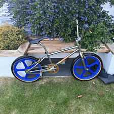 Monza 20in Chrome BMX Bike Blue skyway, Kashimax, seat old school bmx
