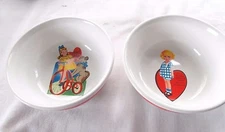 2 Bowls Rosanna Valentine Soup Cereal Bowl 