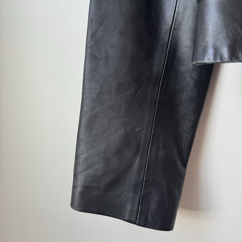 Vintage Playboy Leather Jacket Full Zip Moto Black Women’s Size XL Y2K - Picture 5 of 11