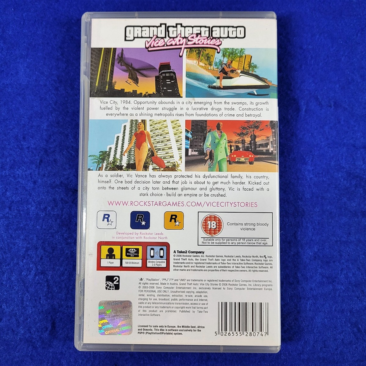 Grand Theft Auto: Vice City Stories GTA Sony PSP PEGI-18+ PAL