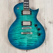 ESP USA Eclipse Guitar, Saturday Night Special Set, Aqua Marine Sunburst Flame