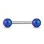 6pc Matte Color Surgical Steel Barbell Set – 14G 5/8” Tongue & Nipple Rings (316L, Acrylic Balls)