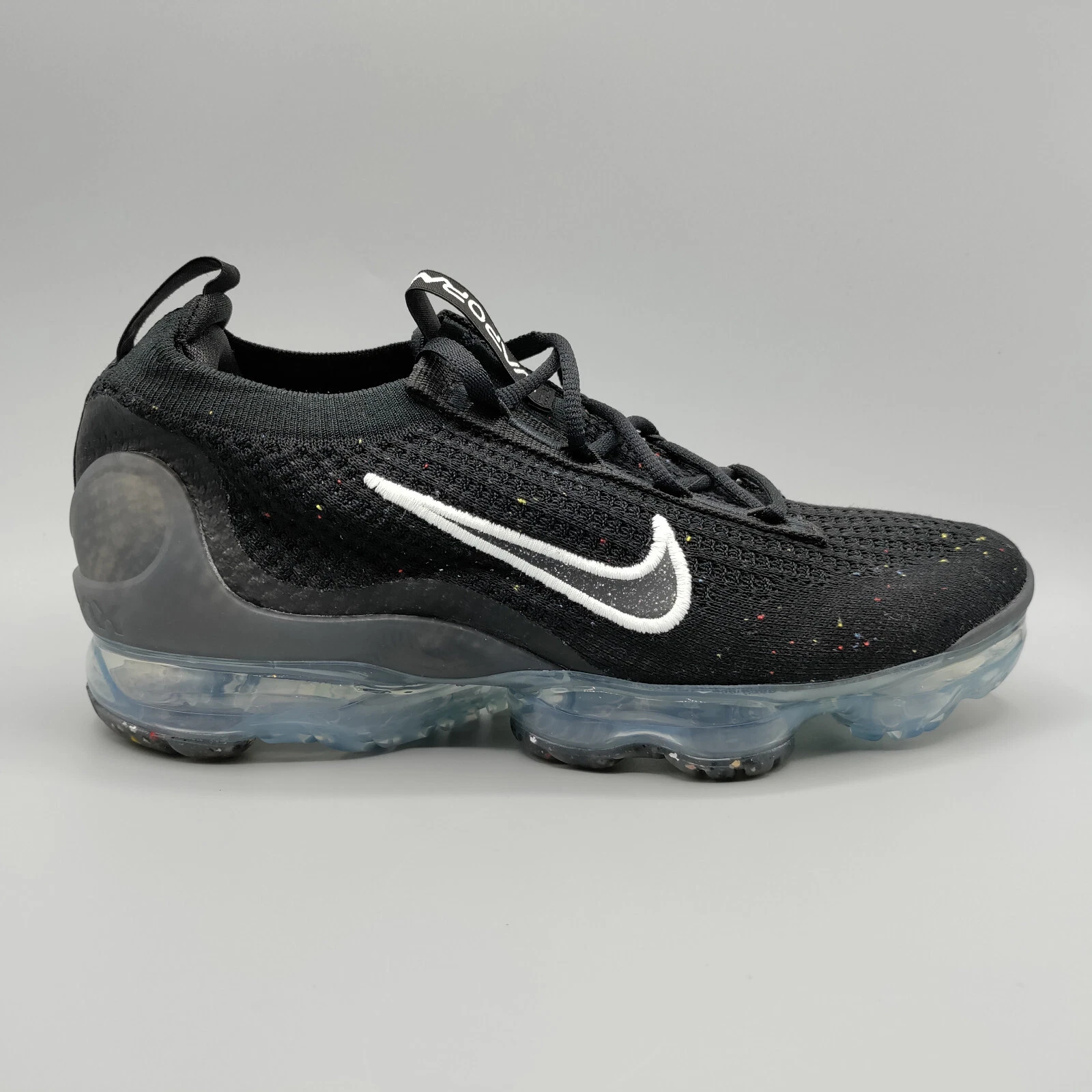Nike Air VaporMax 2021 Flyknit Black White Shoes Women's Size 8 DC4112-002