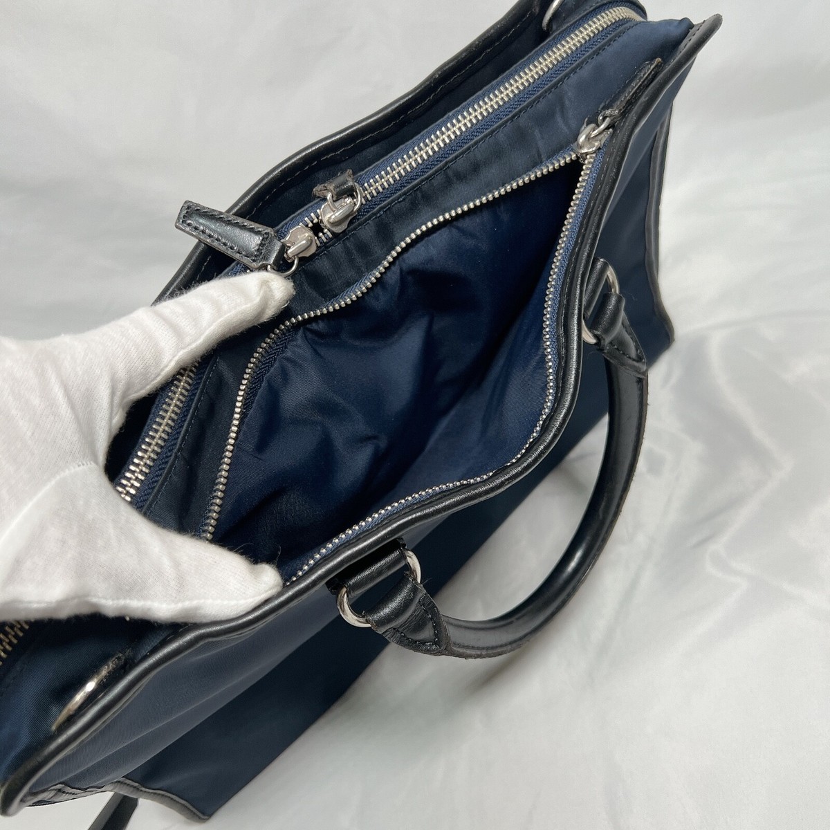 PORTER GLOW 2WAY BRIEFCASE Business Bag Navy Nylon | eBay