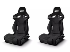 Pair Sparco R333 Reclinable Racing Seat - Black Fabric Pair Sparco R333 Reclinable Racing Seat - Black Fabric