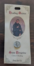 Saint Peregrine Healing Medal Cancer Saint Pewter Made in USA