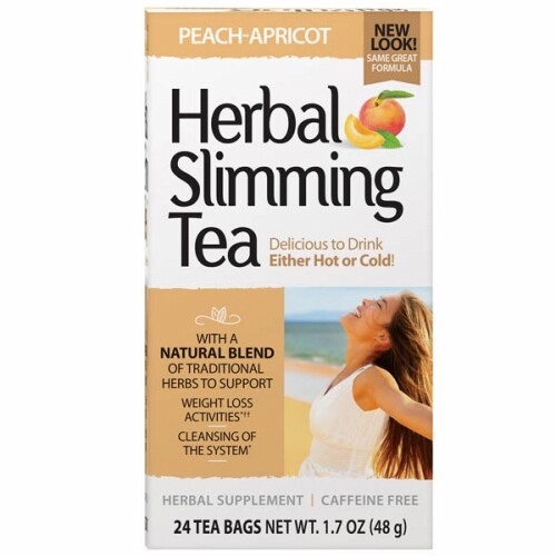 Herbal Slimming Tea Peach Apricot 24 Bags By 21st Century - Picture 1 of 1