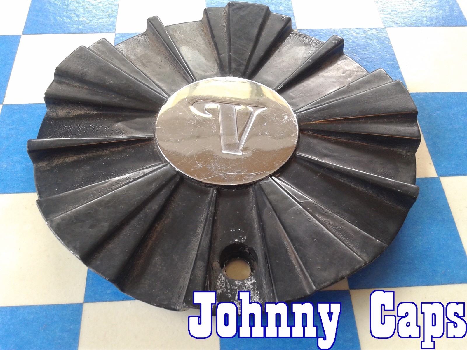 VELOCITY Wheels BLACK Center Caps STW-117-2 Custom Wheel [8] Center Cap (1)