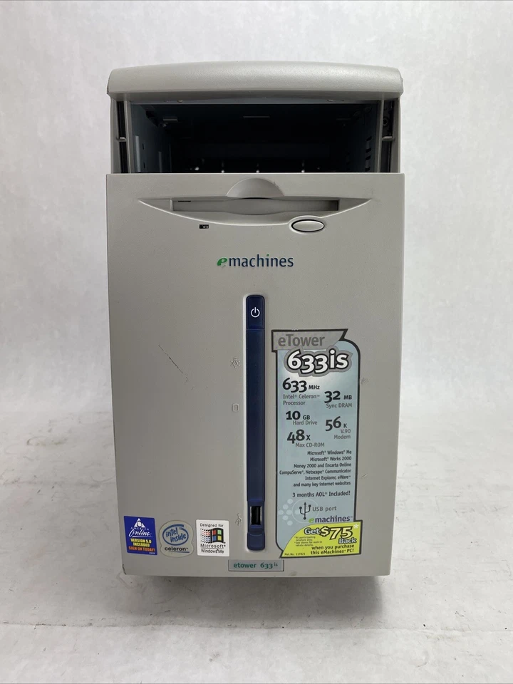 eMachines eTower 633is MT Intel Celeron 633HMz 512MB RAM No HDD No OS - Image 2 of 4