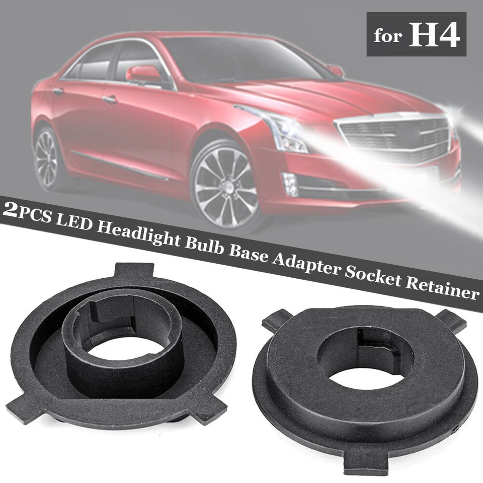 2pcs/Set H4 LED Car Headlight Bulb Base Adapter Socket Retainer Holder ...