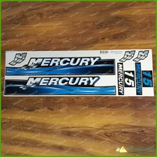 Mercury Marine 15 Hp Outboadrs Motor Blue Laminated Decals Stickers Kit Set Boat Mercury Marine 15 Hp Outboadrs Motor Blue Laminated Decals Stickers Kit Set Boat