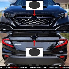 Fits 2022-2025 Subaru Wrx Smoke Decals Tint Emblem Overlay Vinyl Front And Rear