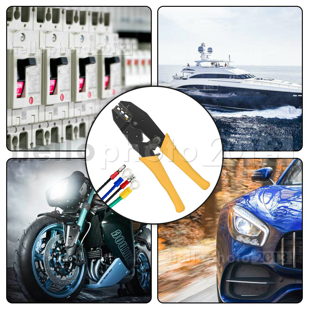 Ratchet Cable Crimper Electrical Press Plier Ferrule Wire Plier