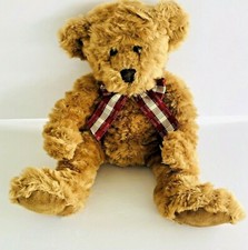 Collectible Russ Berrie Ellington Teddy Bear Brown Soft Plush Bean Floppy 15"