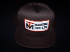 Maritime Tire Vintage Snapback 1980s hat mesh back brown truckers cap