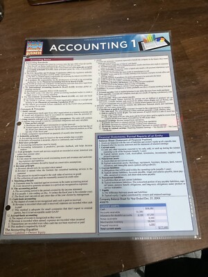 Accounting 1 QuickStudy Laminated Reference Guide [QuickStudy Business]