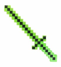 MineCraft Pixel Sword Toy, Classic Diamond, LED Flashing Lights and FX Sounds