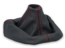 FÜR PORSCHE CAYMAN 987c 05-12 SCHALTMANSCHETTE SCHALTSACK NATURLEDER NAHT ROT