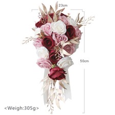 Grande Bouquet Nuziale In Acqua Fatta Di Rose Artificiali Per Sposa E Damigelle