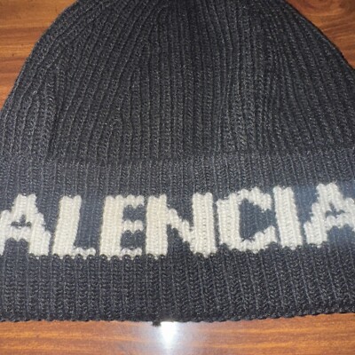 $400 Balenciaga Logo Wool Beanie*Used* | eBay