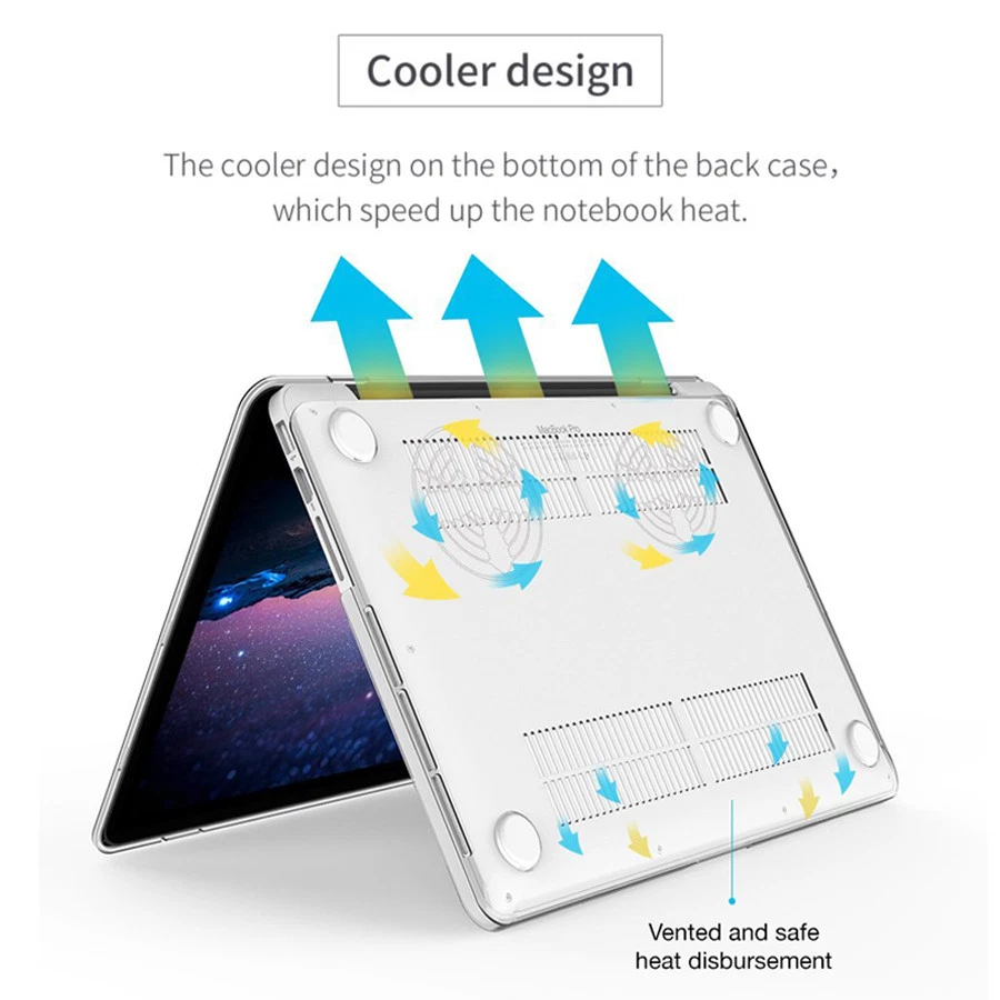 Laptop Matte Shell Cover Case For MacBook Air 13" 15" A3113 A3114 A3240 A3241 - Image 3 of 4