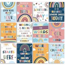 12Pack Classroom Motivational Wall Posters Inspirational Wall Decor for Teachers