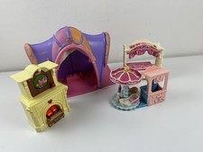 Lote de tienda de campaña, chimenea, cama y carrusel Fisher Price Loving Family casa de muñecas
